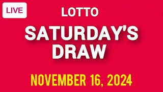 The National Lottery Lotto Draw Live Results from Saturday 16 November 2024  lotto live [upl. by Allimac]