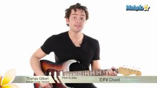 How to Play an E Over F Sharp EF Chord on Guitar [upl. by Dnalloh]