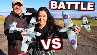 RC Airplane BATTLE  Spitfire VS BF109 Warbird  TheRcSaylors [upl. by Marquardt]