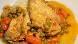 Receita de frango estufado com ervilhas by necasdevaladares [upl. by Hallie367]