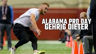 Watch Gehrig Dieter at Alabama Pro Day [upl. by Yuzik]