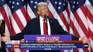 FULL SPEECH Trump declares victory in 2024 presidential election [upl. by Horan]