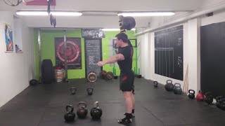 80kg Kettlebell Bent Press X3 Heavy Day 3 [upl. by Nellir]