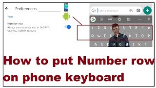 how to put number row on phone keyboard at top [upl. by Ellevehc]