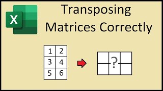 How to Transpose a Matrix in Excel Correctly [upl. by Denise]