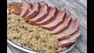 Kiseli kupus i pečeni svinjski but Smoked pork leg  Sašina kuhinja [upl. by Charbonnier959]