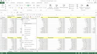 Kalender mit Excel erstellen Tutorial Spezielle Datumsformate video2braincom [upl. by Eagle951]