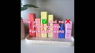 The ✅ and ❌ from byoma for kidstweens skincare byoma blindinglights [upl. by Ostler]