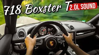 Does the PORSCHE 718 BOXSTER T sound good flat out on this mountain road [upl. by Clymer]