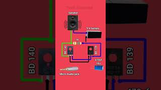 Transistor Audio Amplifier And Project Diagram Circuit reels vlog viralshorts viralreel [upl. by Yelahc110]