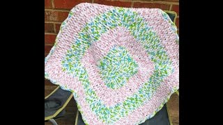 How to crochet easy baby blanketbaby afghan for beginners never ending blanket [upl. by Mahau125]