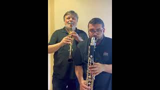 JOHN WILLIAMS  Star Wars Cantina Band excerpt Corrado Giuffredi amp Stefano Bergamini clarinets [upl. by Jeddy]