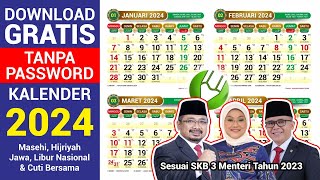 Template Kalender 2024  Free CDR CorelDraw File edukasigrafis [upl. by Arymas162]