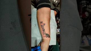 Kanha mor Pankh tattoo viralshort lucky tattoo hyderabad 7673947100 [upl. by Nelav]