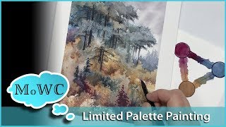 Limited Palette Spontaneous Landscape  Watercolor Board Review [upl. by Iohk]