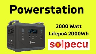 Powerstation Genki  TOP Lifepo4 2000 Watt Powerbox  Faltsolarmodul 200 Watt [upl. by Peursem587]