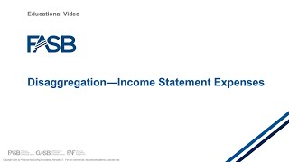 Disaggregation—Income Statement Expenses A Deeper Dive [upl. by Cassi907]