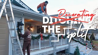 Deck The Porch 🌲  DECORATING THE SPLIT [upl. by Stodder]