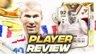 92 DYNASTIES ICON ZIDANE SBC PLAYER REVIEW  FC 24 Ultimate Team [upl. by Marji]