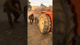 Tractor Starting With Powerfull Man Helping Handcart 🤪🤪🤪 trending shorts viralvideo [upl. by Medin]