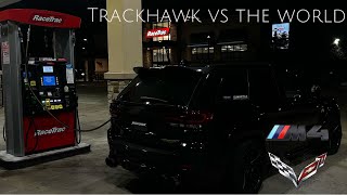 Corvette Z06 amp G82 M4 vs 1000HP Trackhawk [upl. by Nuhsar12]