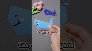 Origami Whale  Origami Paus Mudah  Origami Hewan  Origami kreasiorigami origami papercraft [upl. by Ayita334]