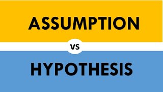 Differences Between Assumption and Hypothesis [upl. by Anauqes952]