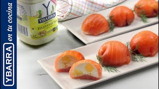 Bombones de salmón y piña con mayonesa  Recetas fáciles [upl. by Netram]