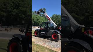 Bobcat TL619 telehandler Reach stack backfill push [upl. by Mercuri]