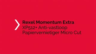 Rexel Momentum Extra XP512 Antivastloop Papiervernietiger Micro Cut  Product video NL [upl. by Czarra435]