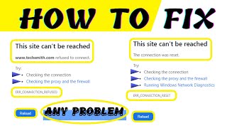 how to fix youtube errconnectionrefused this site cant be reached chaking the connection error [upl. by Ilatfan]