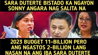 SONNY ANGARA AYAW KO PO MADAMAY YOUR HONOR SA ANUMALYA NI SARA DUTERTE [upl. by Levan565]