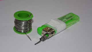 How to Make a Soldering Iron by Lighter [upl. by Winn]