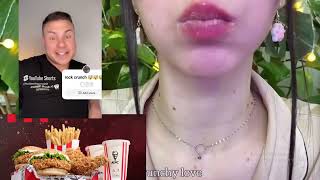 kfc lovers asmr clay eating and swallowingmy crunchy love [upl. by Nedyah920]