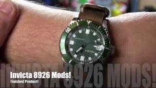 Invicta 8926 Pro Diver Part 10  Mods Complete amp Lume Test [upl. by Anyr]