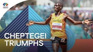 Cheptegei defends world title in Oregon  World Athletics Championships Oregon 22 [upl. by Joacima]