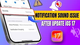 How to Fix Notification Sounds Issues After iOS 17  iOS Notification Sound Not Working [upl. by Gnivri200]