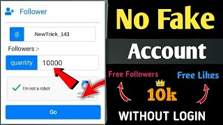 WITHOUT LOGIN get 10k Free instagram followers  instagram followers increase in 2024  New Trick [upl. by Harelda]