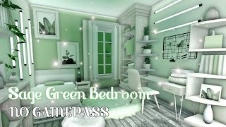 3x3 l Sage Green Bedroom l No Gamepass l Bloxburg l Roblox Speed Build [upl. by Collin69]