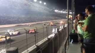 AMATEUR VIDEO  PIT VIEW  NASCAR Sprint Cup Daytona 2015 Austin Dillon HUGE CRASH [upl. by Solegna561]