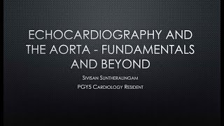 Echocardiography and the Aorta Fundamentals and Beyond [upl. by Lontson]