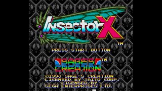 SEGA GENESIS  MEGA DRIVE  INSECTOR X SAGES CREATION  1990  255200 PTS  EASY LEVEL [upl. by Mcclenon750]