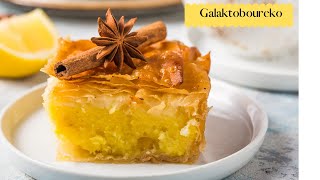 Galaktoboureko Greek Custard Pie  Galaktoboureko [upl. by Haidabo]