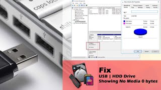 HDD or USB Pen Drive Showing No Media 0 bytes Fix [upl. by Ruenhs172]