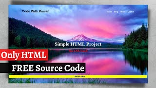 HTML Projects for Beginners with Source Code  HTML Web Page with Source Code  HTML Project Only [upl. by Aremaj581]