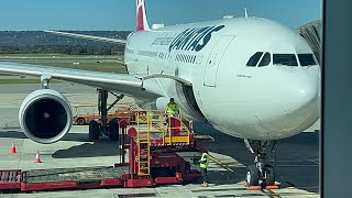 A Qantas A330 getting loaded wth cargo [upl. by Eelyah8]