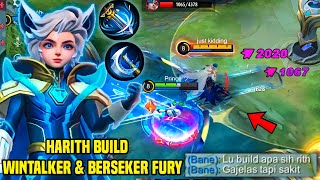 HARITH BUILD WINTALKER DAN BERSEKER FURY  CRITICAL SAKIT BANGET  NEW BEST BUILD HARITH TOP GLOBAL [upl. by Ayanet357]