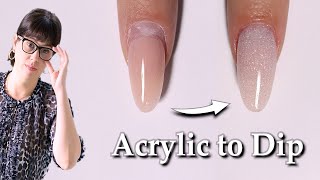 How To RefillInfill Acrylic Nails with Dip Powder Watch Me Work ENG [upl. by Hadihsar]