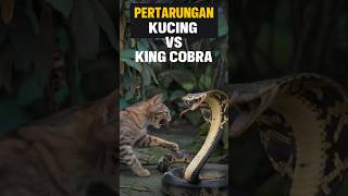 Pertarungan sengit kucing pemberani vs king cobra kucing kucingvsular cat ularcobra kucinglucu [upl. by Darrelle204]