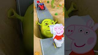 🎃 Jumping Over Giant Pit with Shrek Under Road [upl. by Donoho]